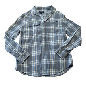 Polo Ralph Lauren Boys Plaid Button Down Shirt XL (18-20) Blue Cotton